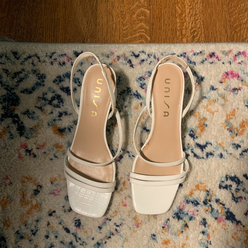 Unisa white heels